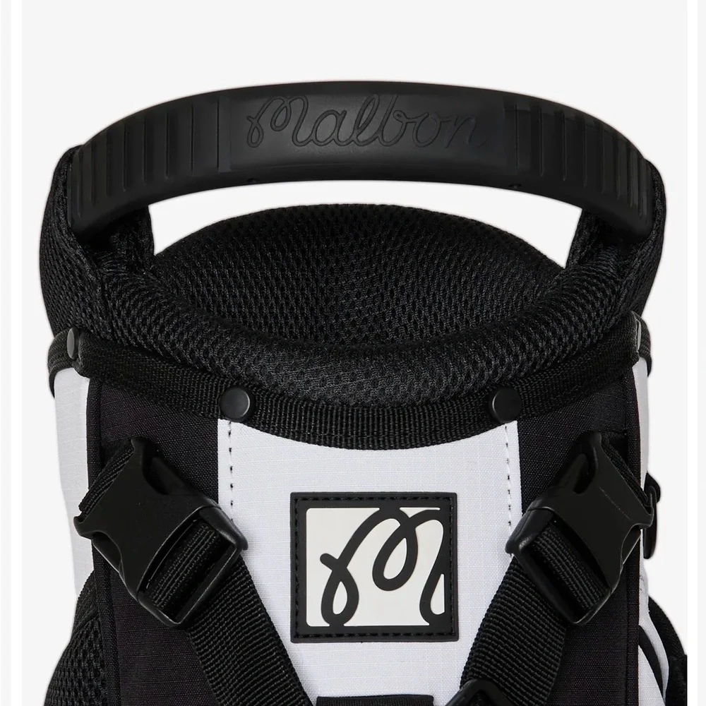 1000% Auth. New Malbon “Walking” Golf White Golf Bag - Picture 6 of 10